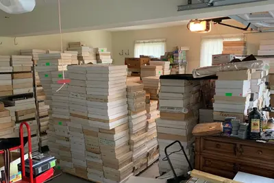 Boxes of bulk cards