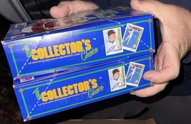 Two unopened 1989 Upper Deck baseball wax boxes from the La Porte collection purchase