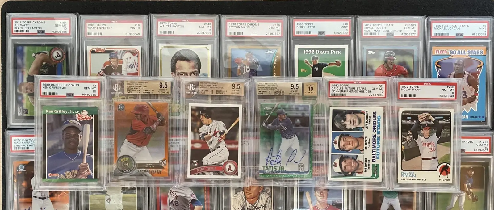 rare sports card collections Amazon.com: Vanity Slabs Football Mystery Pack - Random Autographed, Relic and Rookies Trading Cards Top 10 Most Valuable Sports